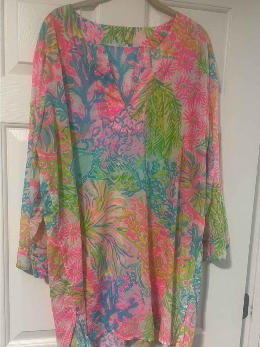 Lilly Pulitzer Multicolor Floral Tunic - Pink, Green & Blue